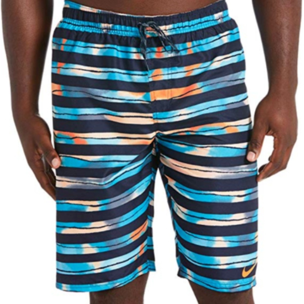 Men's Nike Block Stripe Breaker Swim Trunks